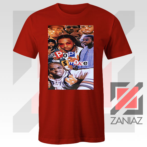1 Welcome to The Party Pop Smoke Red Tee
