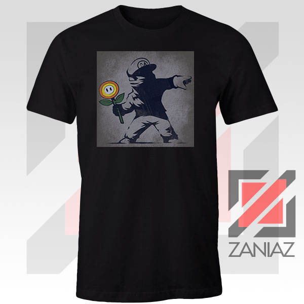 Banksy Flower Street Art T-Shirt – Iconic Graffiti Graphic Tee