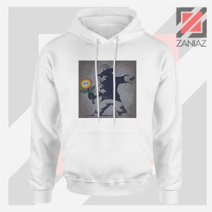Banksy Flower Street Art White Hoodie