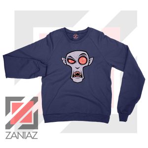 Count Dracula Ghotic Halloween Navy Blue Sweatshirt