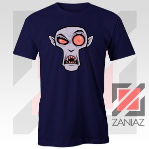 Count Dracula Ghotic Halloween Navy Blue Tee