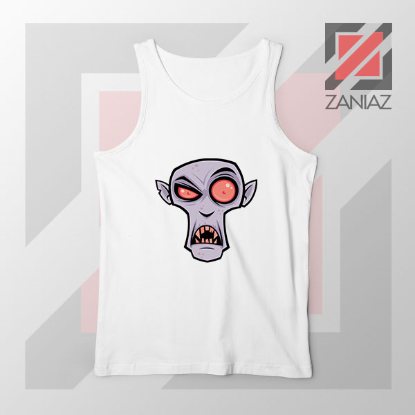 Count Dracula Ghotic Halloween White Tank Top