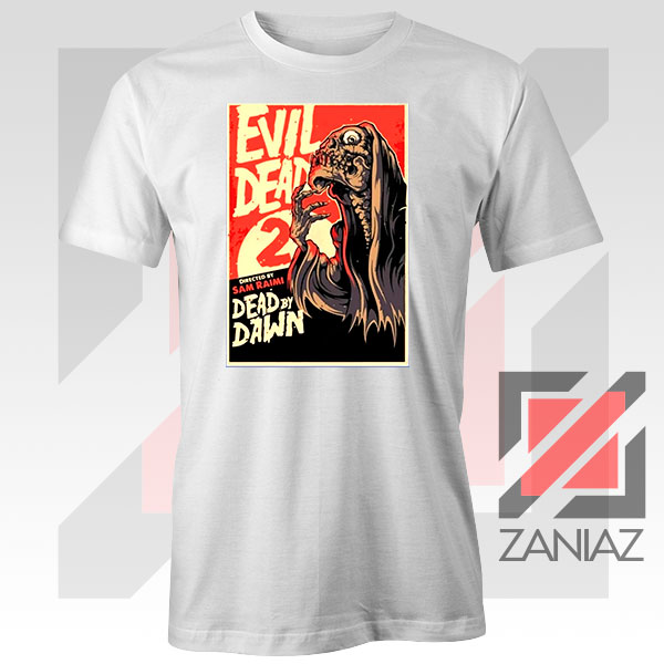 Evil Dead 2 Skeleton Horror White Tee