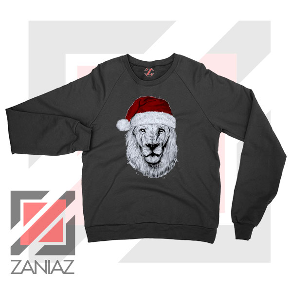 Father Christmas Lion Black Sweatshirt