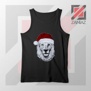 Father Christmas Lion Black Tank Top