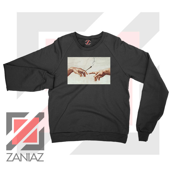 God Giving to Adam Art Sweatshirt – Renaissance Graphic Crewneck