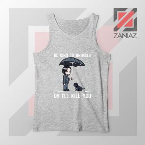 John Wick Be Kind To Animals Grey Tank Top