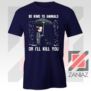 John Wick Be Kind To Animals Navy Tshirt