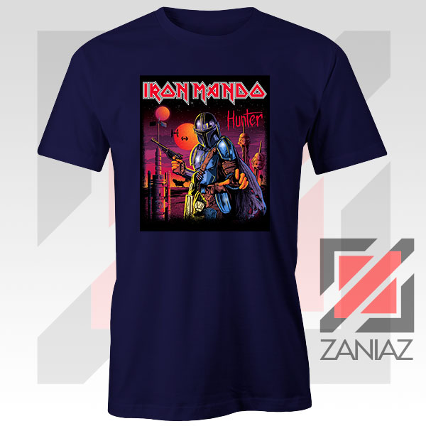Mandalorian Iron Beskar Navy Blue Tshirt
