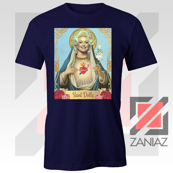 Saint Dolly Parton Graphic Navy Blue Tee