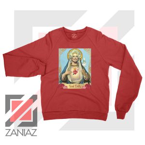 Saint Dolly Parton Graphic Red Sweatshirt