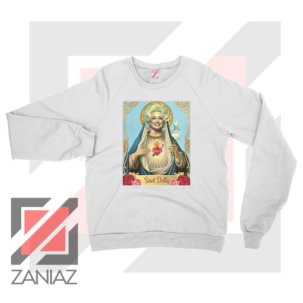Saint Dolly Parton Graphic White Sweatshirt