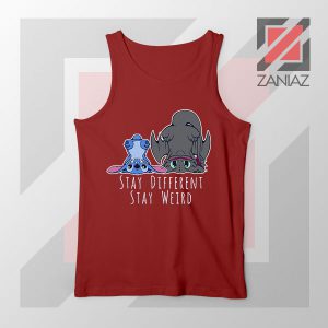 Stay Weird Lilo And Stitch Red Tank Top