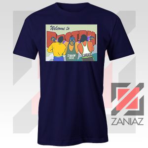Welcome To Boston Graphic Navy Tshirt