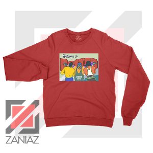 Welcome To Boston Graphic Red Sweater
