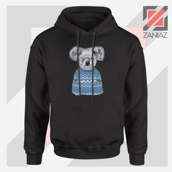 Winter Koala Christmas Black Jacket