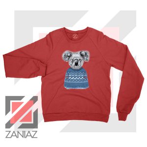Winter Koala Christmas Red Sweater
