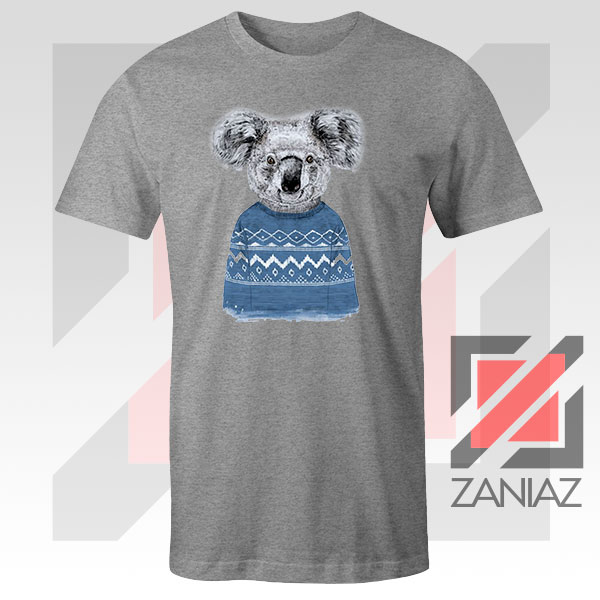 Winter Koala Christmas Sport Grey Tshirt