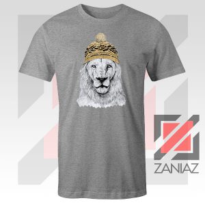 Winter Lion New Graphic 1 Grey Tshirt