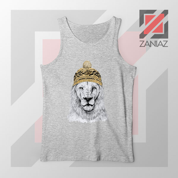 Winter Lion New Graphic 3 Grey Tank Top