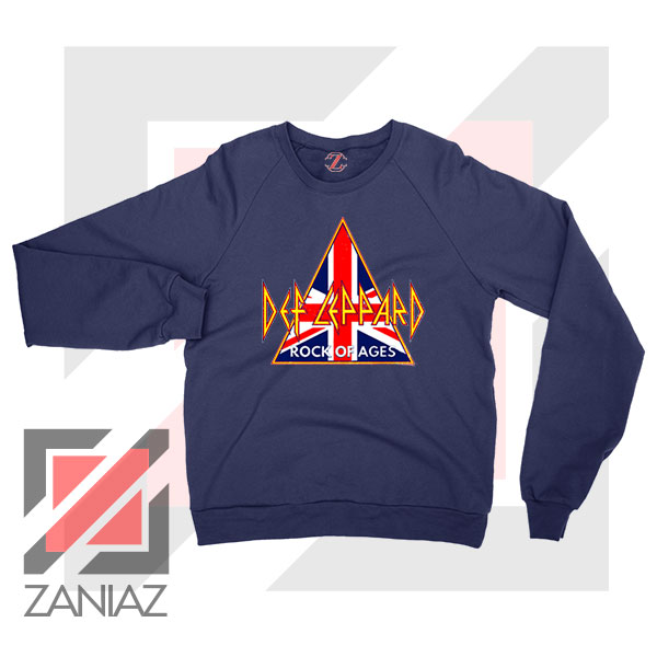Def Leppard Rock of Age Navy Blue Sweater