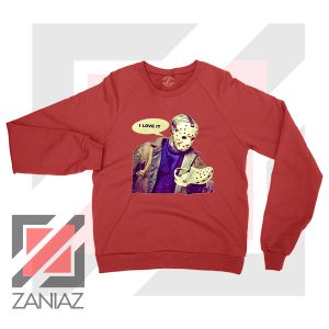 Jason Voorhees vs Crocs Red Sweatshirt