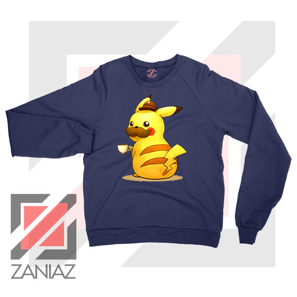 Pokemon Pikachu Coffee Navy Blue Sweater