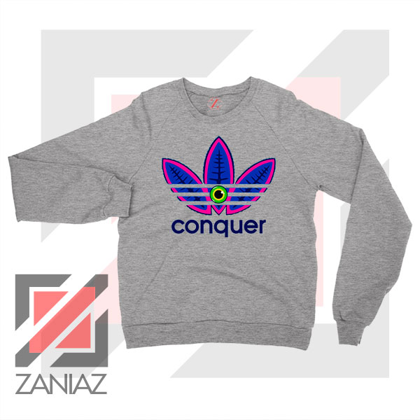 Conquer Logo Parody Sport Grey Sweater