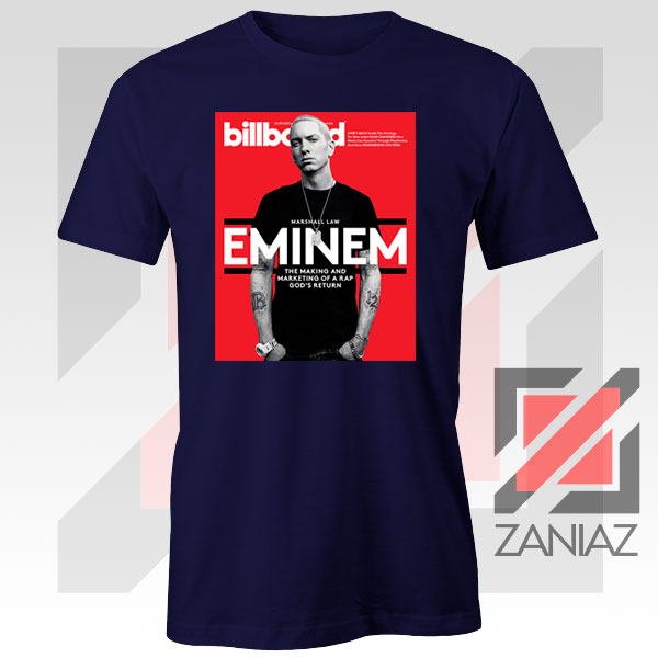 Eminem Billboard Cover Navy Tee
