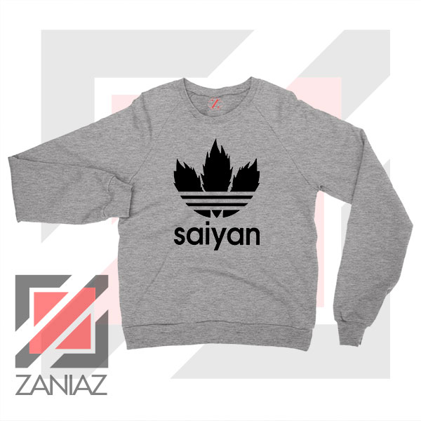 Super Saiyan Logo Parody Sport Grey Sweatshirt