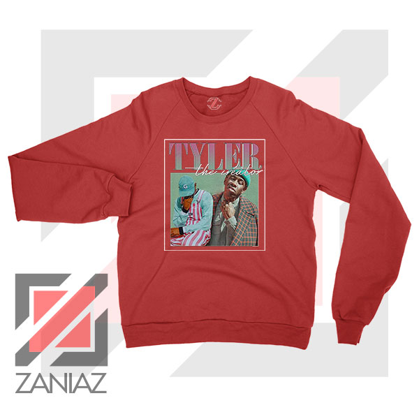 Tyler The Creator Rap Singer Red Sweatshirt