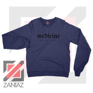 Medicine Song Graphic Navy Blue Sweatshirt