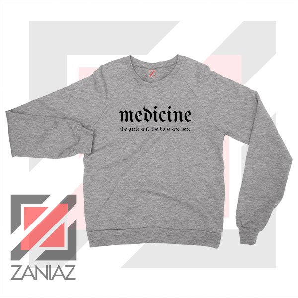 Medicine Song Graphic Sport Grey Sweatshirt