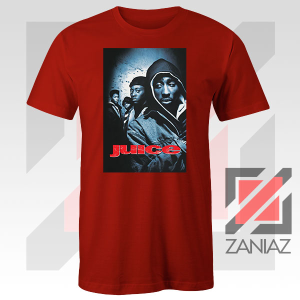 2pac Power Respect Juice Film Red Tshirt