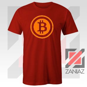Bitcoin Currency Logo Red Tshirt