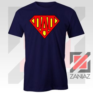 Super Dad Logo Superhero Navy Tee