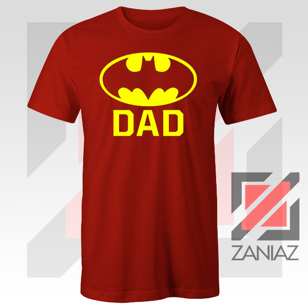 The Bat Dad Batman Logo Red Tee