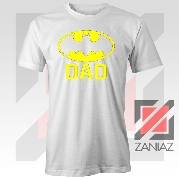 The Bat Dad Batman Logo WHite Tee