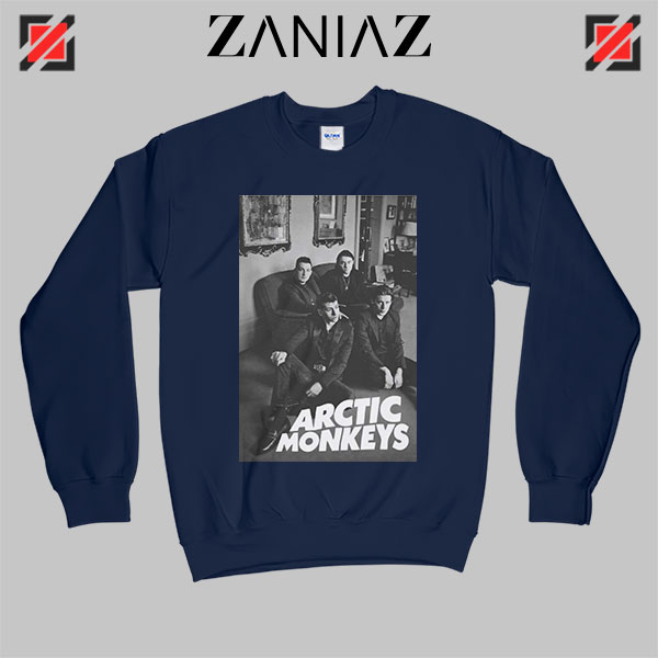 Arctic Monkeys 505 Song Art Navy Sweatshirt AM Vintage Poster