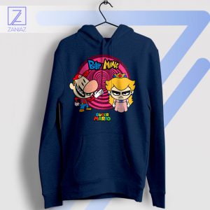 Adventure Mario Bros Billy and Mandy Navy Hoodie