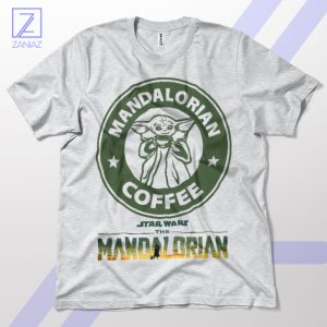 Baby Yoda Caffeinate in the Galaxy Sport Grey T-Shirt