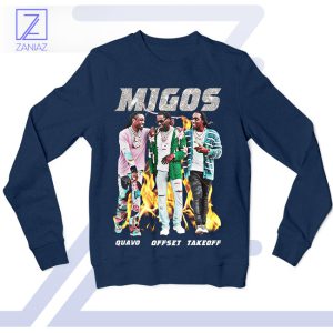 Bad and Boujee Fashion Migos Navy Sweatshirt
