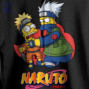 Bart and Homer Enter the Ninja World Hoodie 2