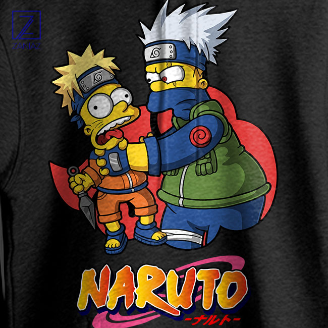 Bart and Homer Enter the Ninja World Hoodie 2