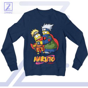 Bart and Homer's Ninja Transformation Navy Sweatshirt