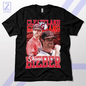 Bieber Fever Cleveland Baseball Graphic Black T-Shirt