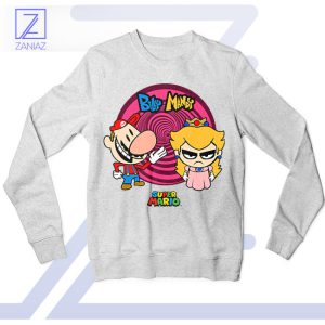 Billy and Mandy's World in Mario Bros Sport Grey Sweatshirt