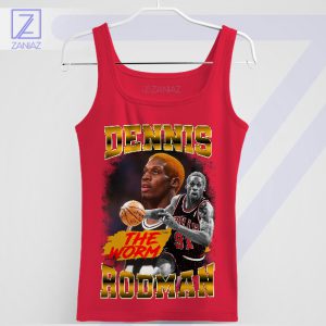 Chicago's Defensive Beast Dennis Rodman Red Tank Top