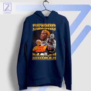 Chicago's Defensive Maverick Dennis Rodman Navy Hoodie
