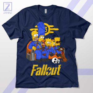 Conquer the Wasteland Nuclear Family Navy T-Shirt